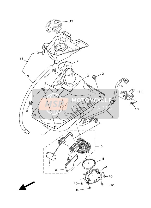 Yamaha NMAX 150 2018 Depósito de combustible para un 2018 Yamaha NMAX 150